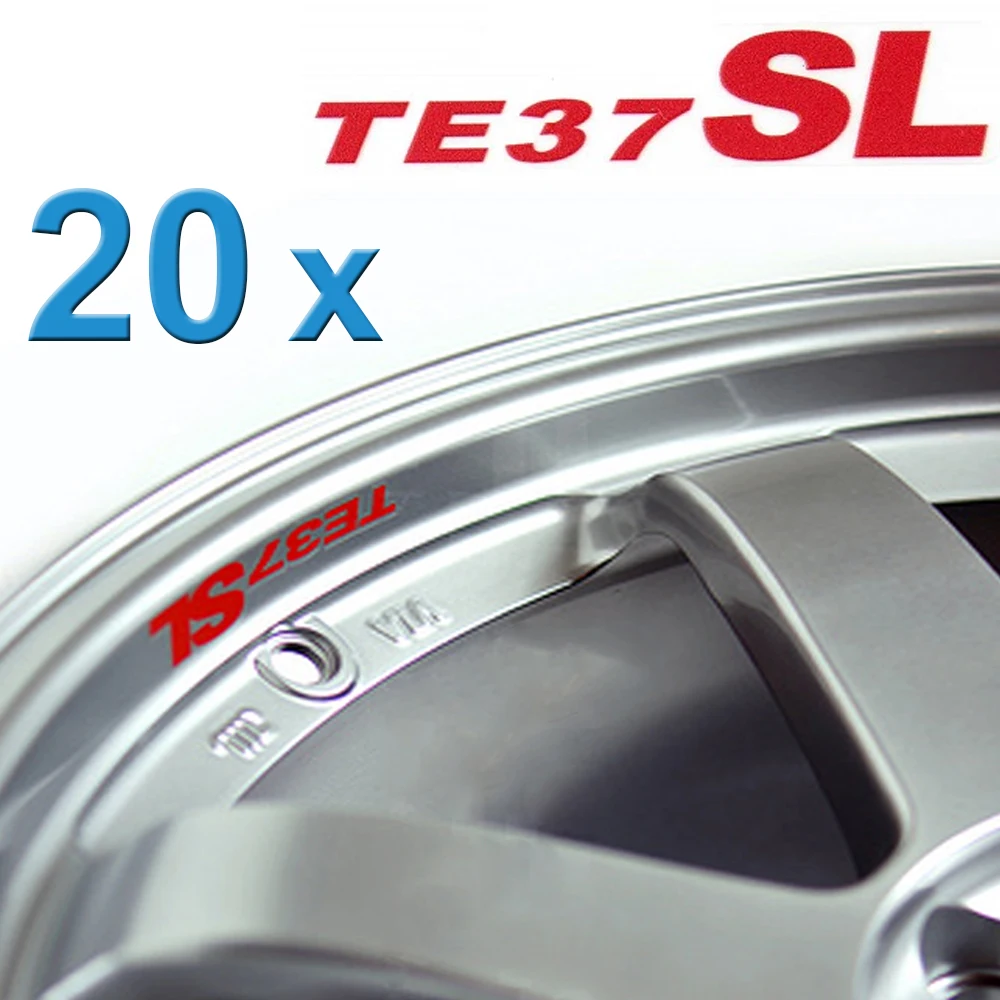 

20 pcs Car Sticker Wheel Hub Sticker For RAYS Volk Racing TE37SL Wheel Rim Sticker Decoration Decal Car Styling Accessories