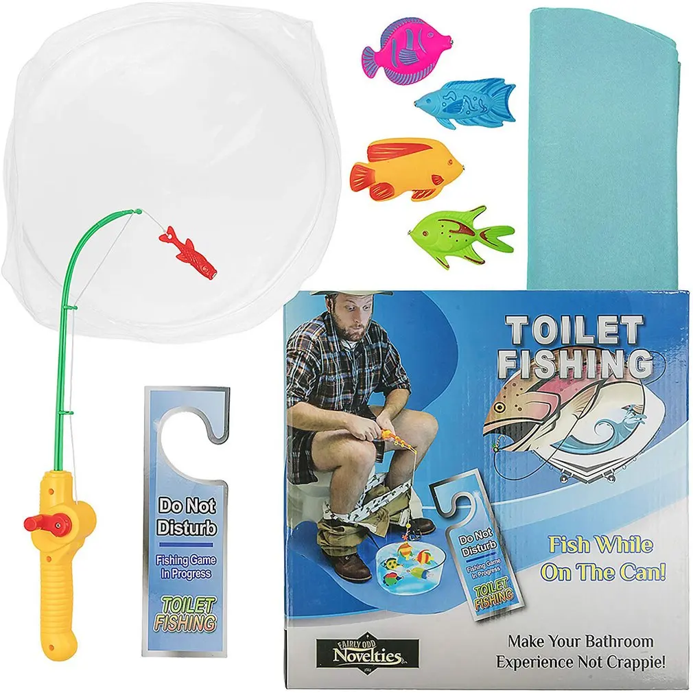 Мини-Туалет пластиковый Игровой Набор для рыбалки Potty Time Fishing Practice Kit новинка подарочные игрушки для детей