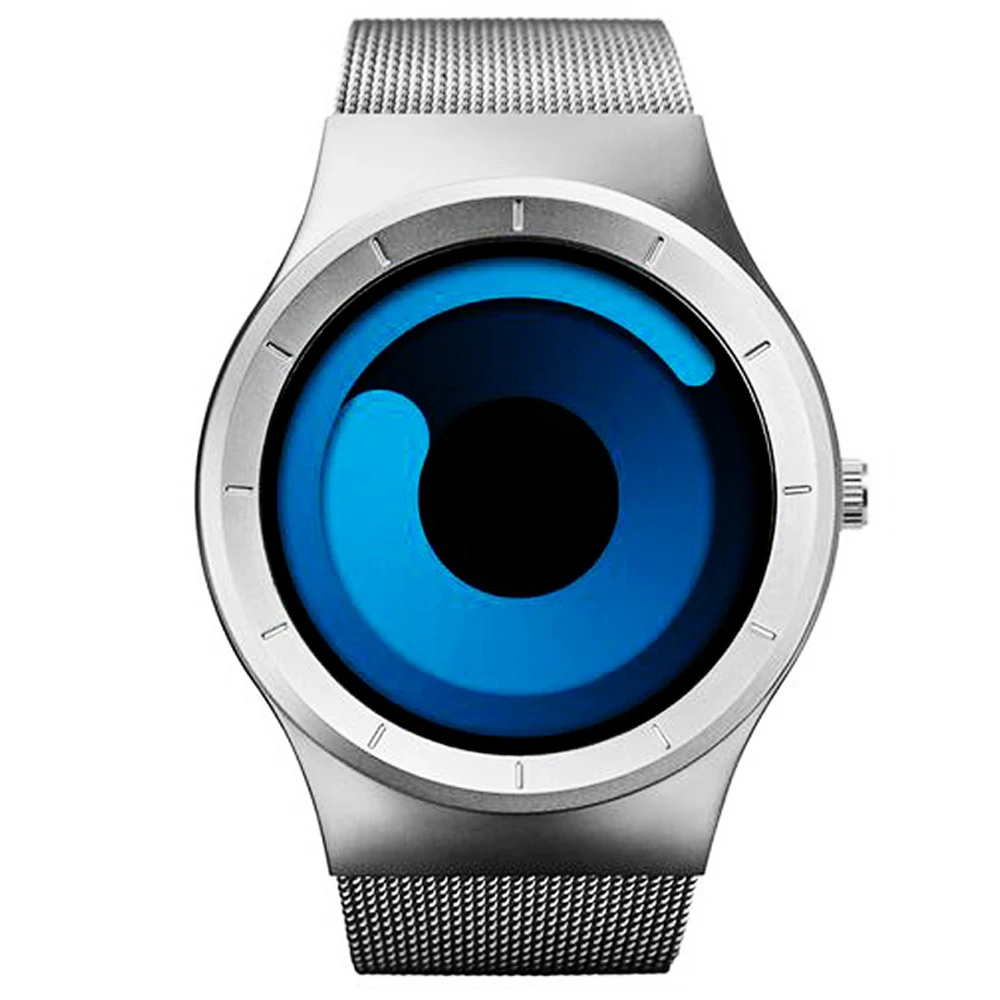 

SUUTOOP Brand Swirl Quartz Watch Sport Men Creative Watches Luxury Fashion Military Aurora Style Mesh Strap Relogio Masculino