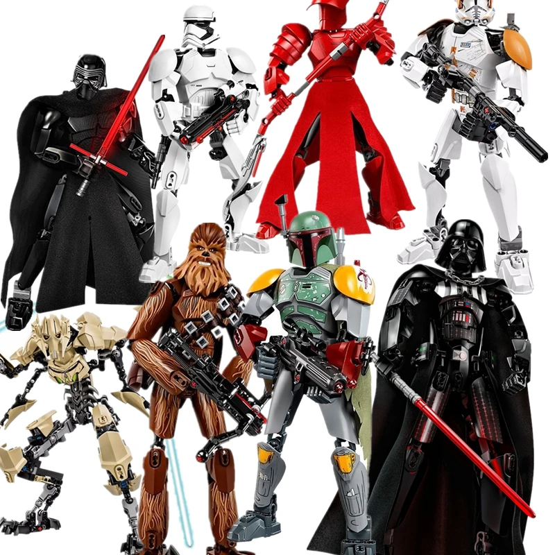 

Star toy Wars building blocks Darth Vader Storm Trooper General Grievous Elite Praetorian Guard Figure toys compatible Legoingly