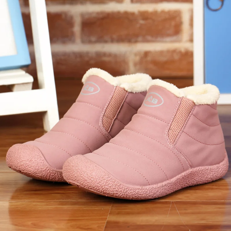 

Thestron Boots Women Snow Boots Pink Black Blue Big Size 45 46 Ladies Boots Fashion 2018 Winter Fur Warm Female Casual Shoes New