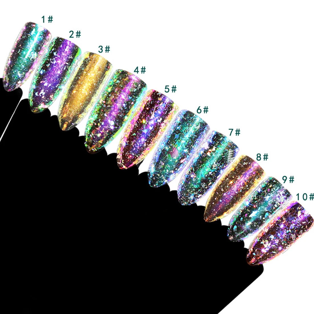 Новые Звездные украшения пигмент для ногтей Блеск для ногтей художественные хлопья 0,2 г голографическая блестящая пудра Пыль Ослепительная Аврора хамелеон