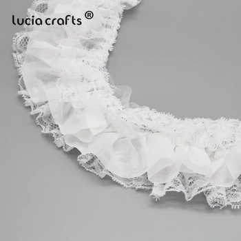 

SALE! 1yards/lot White/Black Chiffon Lace Trim Tape Fabric Ribbon Collar Sewing Applications DIY Garment materials R0207