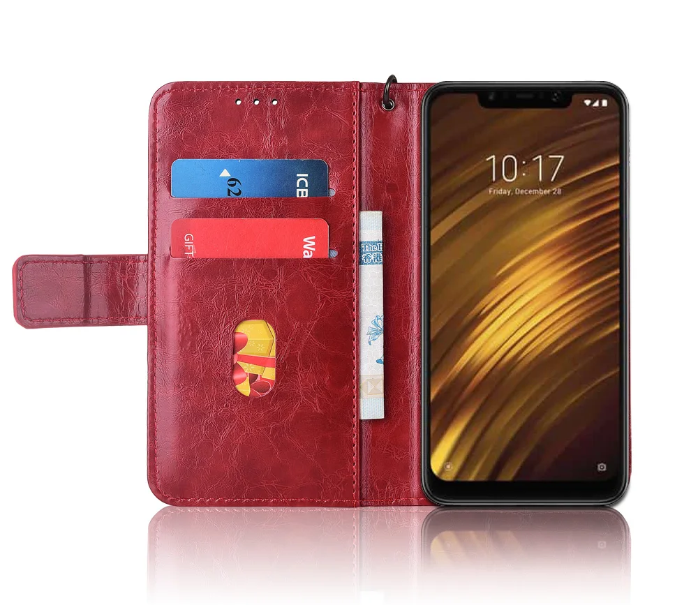 Чехол-бумажник из ТПУ для Xiao mi Red mi 5 Plus 4A 4X Note 4 4X3 Pro 6A Pocophone F1 POCO F1 Специальный кожаный чехол-книжка для mi 5S mi 5S