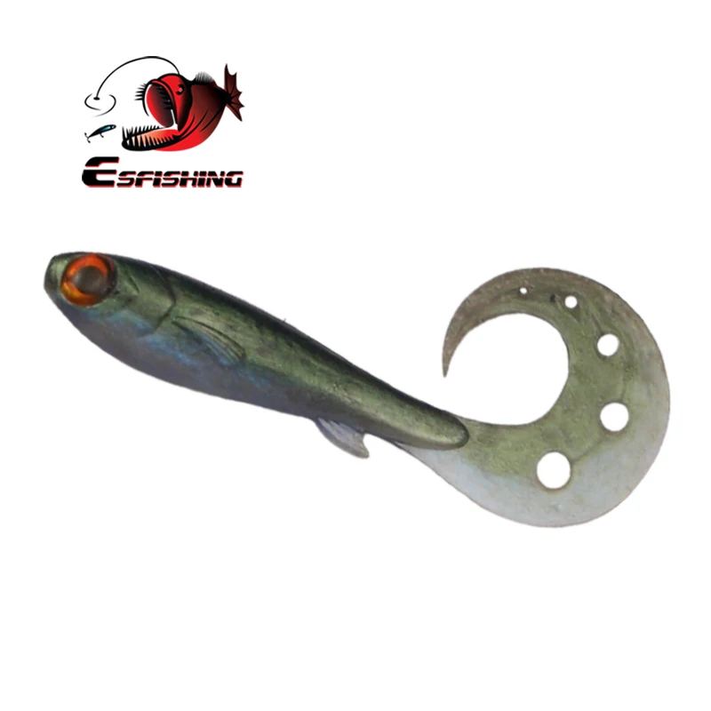 Esfishing الصيد السحر جديد لينة الطعم مجعد السباح 100 مللي متر 6 قطعة الكارب الصيد إيسكا الاصطناعي الطعم Pesca بايك Esfishing الصيد السحر جديد لينة الطعم مجعد السباح 100 مللي متر 6 قطعة الكارب الصيد إيسكا الاصطناعي الطعم Pesca بايك