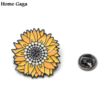 

20pcs/lot Homegaga Van Gogh's sunflower Zinc pride pins para backpack clothes metal badges brooches for bag shirt hat shoe D0805