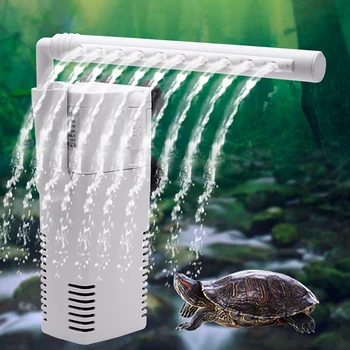 

Small Fish Tank Turtle Tank Filter Aeration Pump Low Water Level Small Mini Built-in Mute Three-in-one Water Purifier
