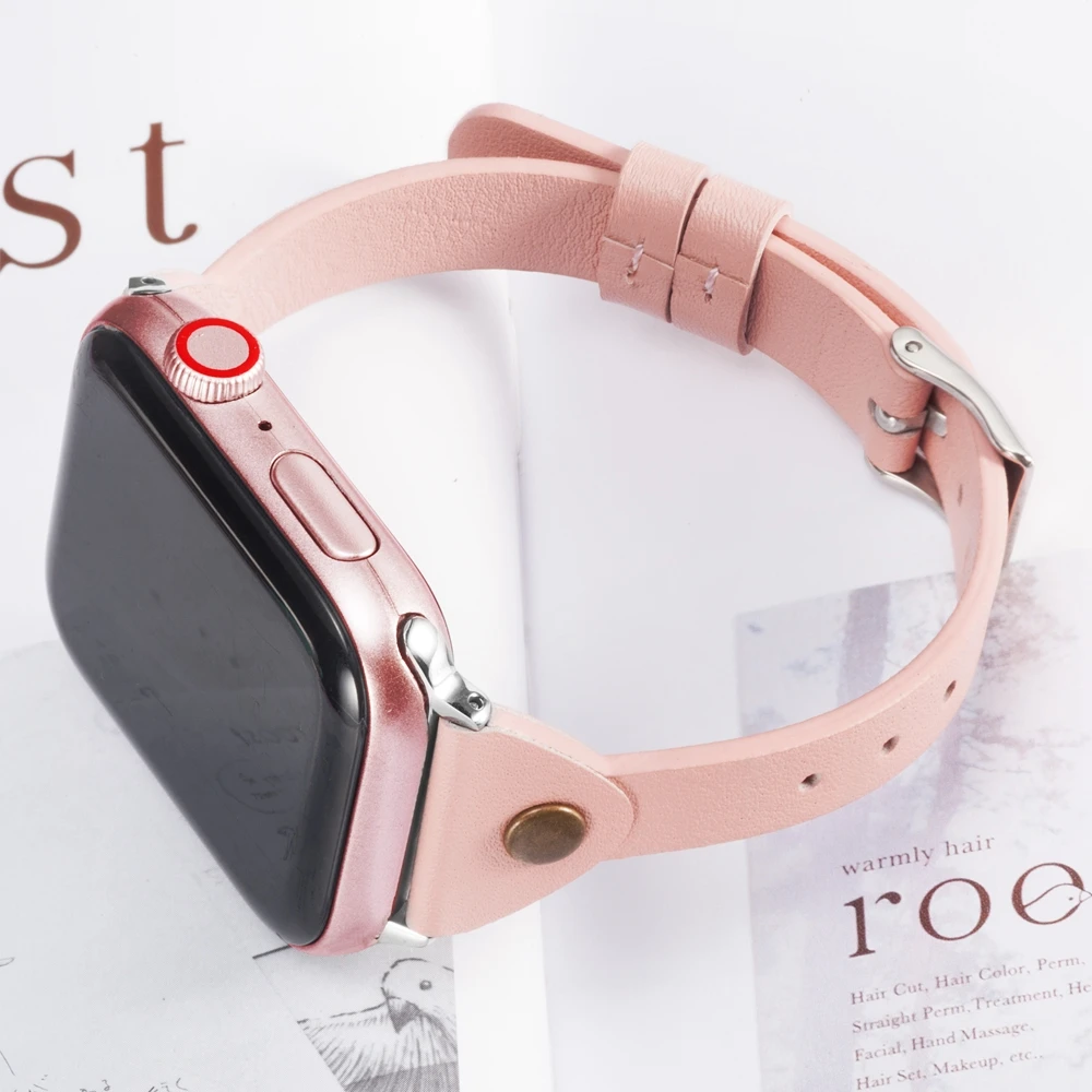 Toyouths тонкий кожаный чехол для Apple ремешок наручных часов iWatch версия Пижама женщин