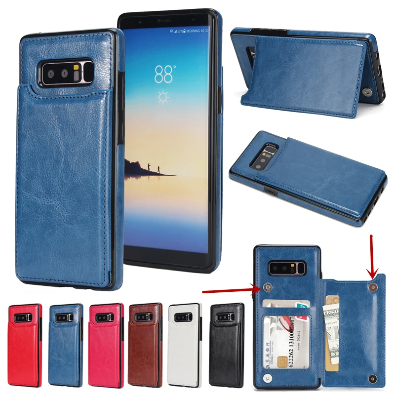 Flip Covered button Case For Samsung Galaxy note 8 Back Cover Retro