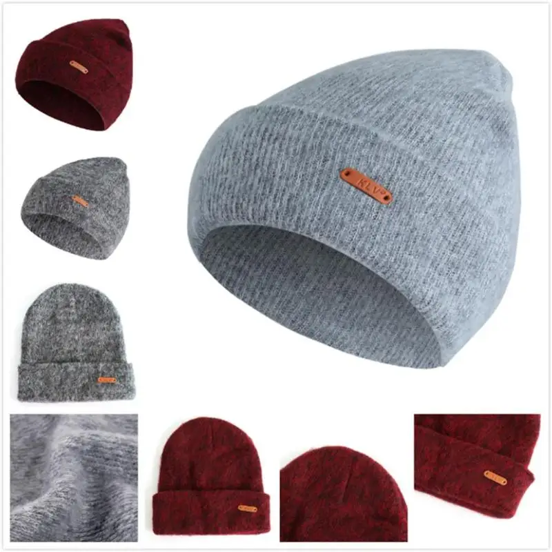 

New Arrival Unisex Warm Winter Hats Male Female Cashmere Wool Beanie Knitted Cap Xmas Casual Fashion Men Women Soft Winter Caps