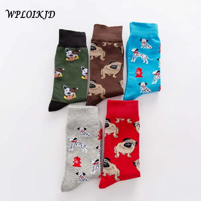 Pug Life арт Harajuku счастливые носки в стиле хип хоп с принтом виде собаки для смешные