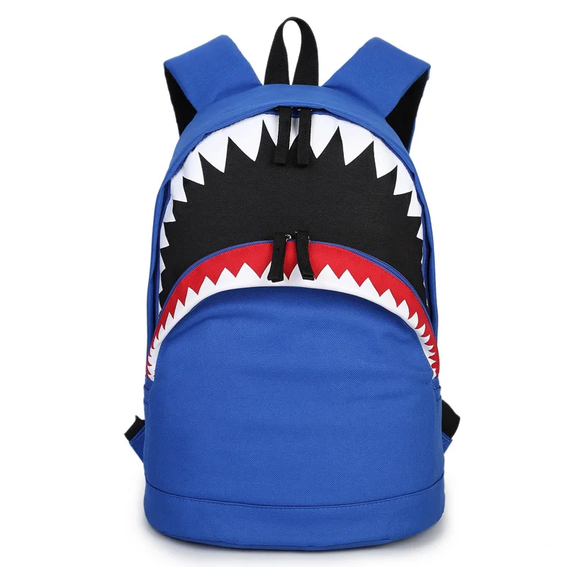 2017 Fashion Big Mouth Shark Backpack College Student School Backpack