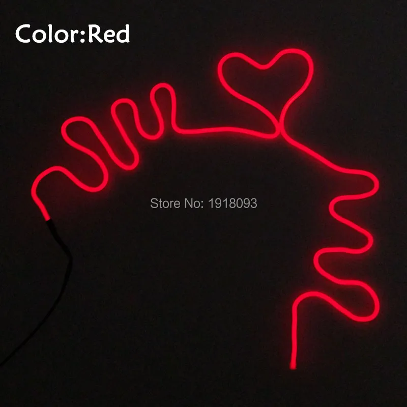 

New arrival 2.8mm Semi rigid EL Wire Magic Neon Light 10 Colors Choice Flexible EL Strip for DIY Handcraft Creativity Model