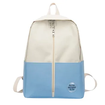 

Backpack female School Backpack New Casual Neutral Shoulder Bag Color Student Bag Large Zipper Canvas Backpacks G0619#10