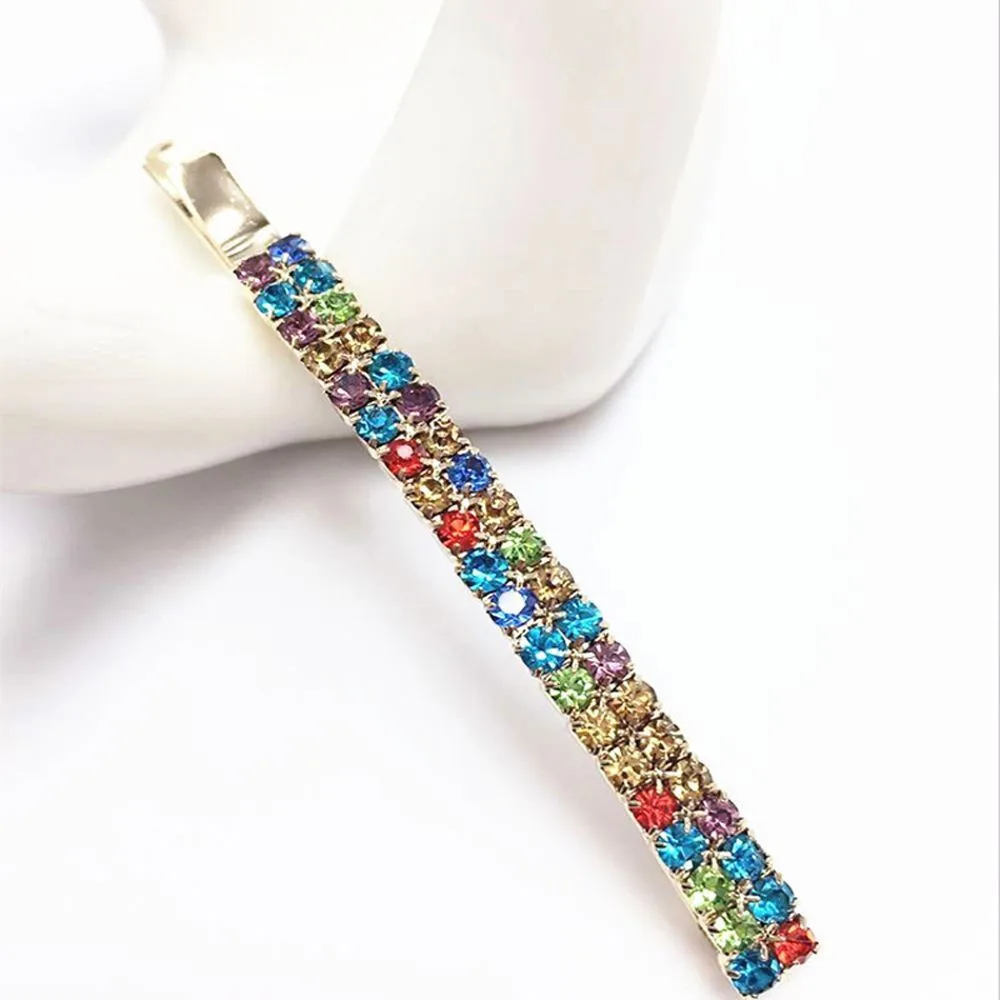multicolor 1 шт., модные нежные женские хрустальные стразы, заколка для волос, ювелирные изделия, инструменты для укладки волос, Прямая поставка - Цвет: multicolor