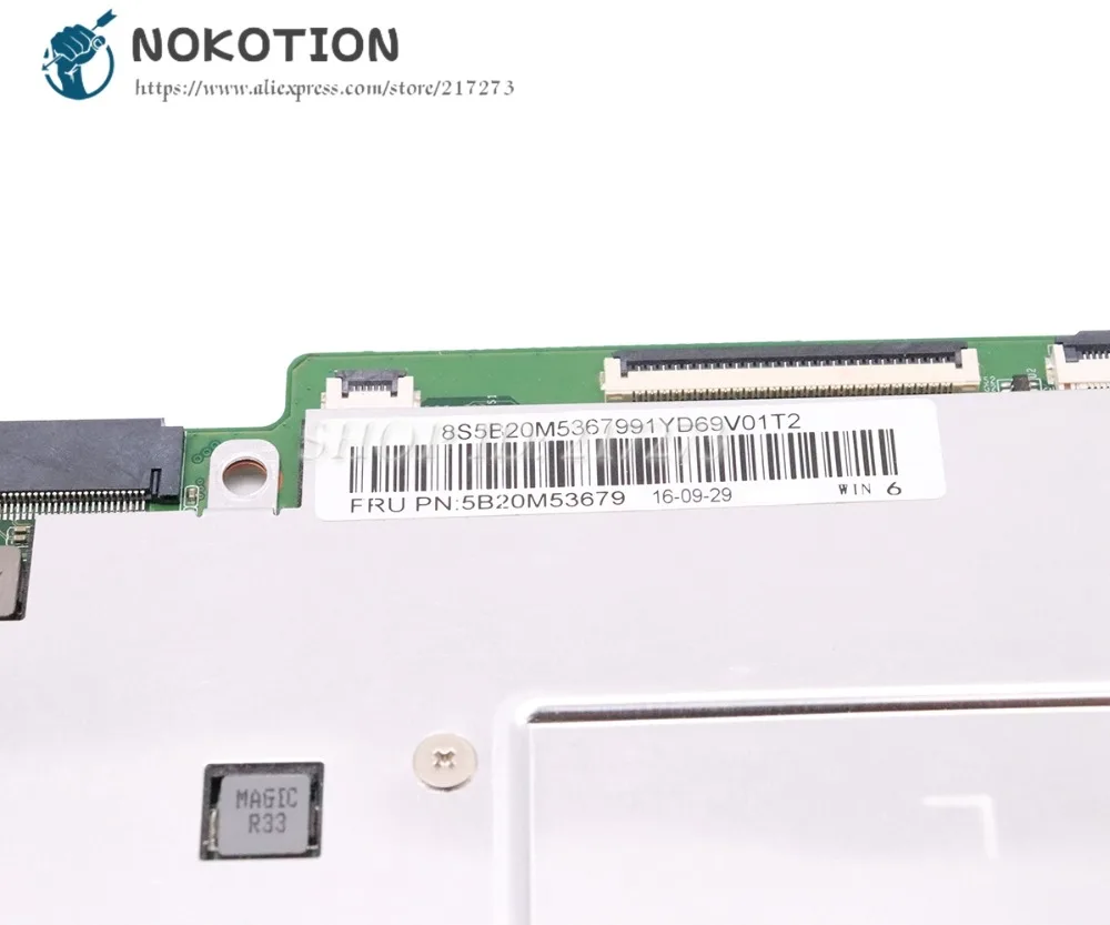 NOKOTION для lenovo Ideapad 110-11IBR 110S-11IBR Материнская плата ноутбука 5B20M53679 2 ГБ Оперативная память 32 ГБ SSD N3060 1,6 ГГц Процессор