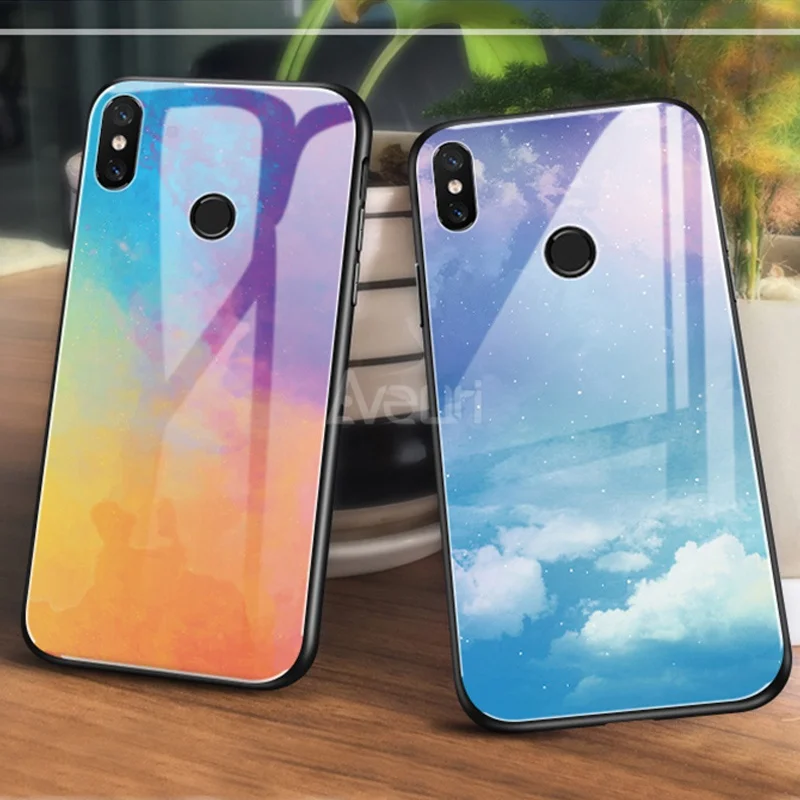 For Xiaomi Redmi 5 Plus 6 Pro S2 Note 4 4X 5 6 7 Pro Colorful Glass Cover Phone Case For Xiaomi mi 8 Lite 9 SE A1 A2 Lite Coque For Xiaomi Redmi 5 Plus 6 Pro S2 Note 4 4X 5 6 7 Pro Colorful Glass Cover Phone Case For Xiaomi mi 8 Lite 9 SE A1 A2 Lite Coque