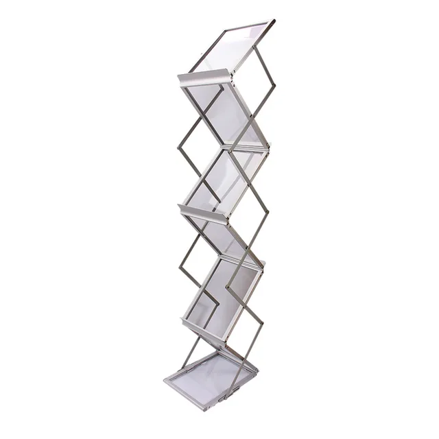 aluminum alloy display stand folding brochures pamphlets books