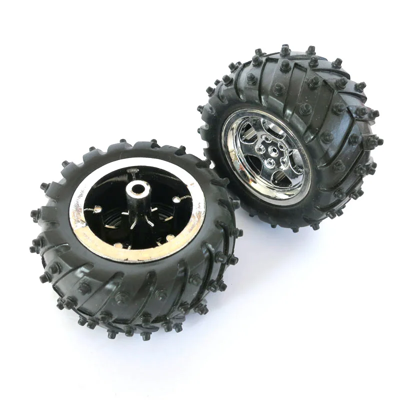 

3 * 55mm off-road wheel DIY toy car model off-road tire grip strong rubber anti-skid wheel