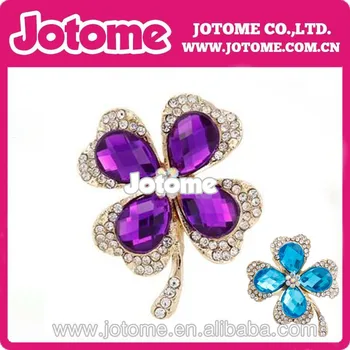 

DHL free shipping Wholesale clover full rhinestone brooch. Rhinestone Crystal brooch for Brides