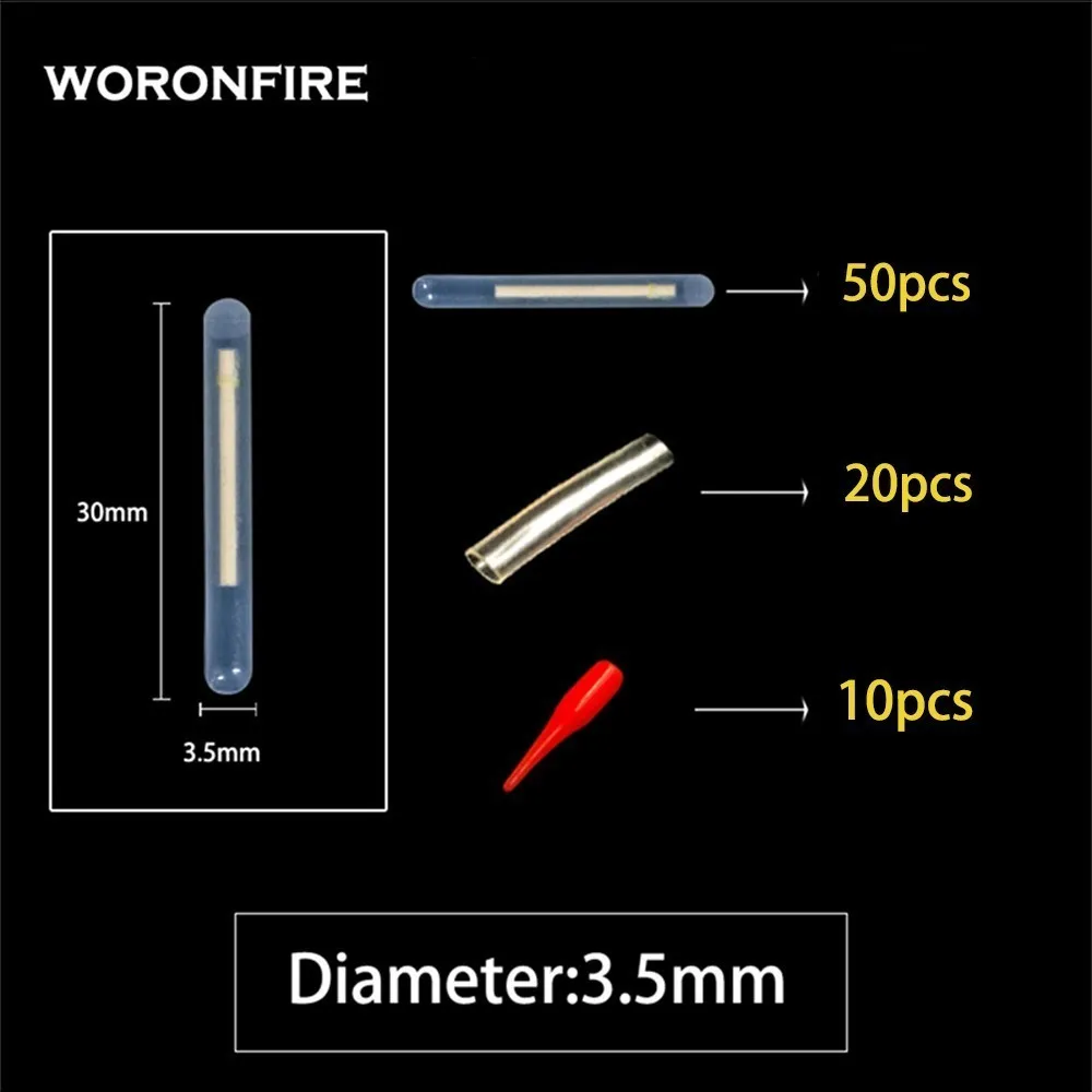 20/50 шт 4,5*37 мм рыболовный поплавок Флуоресцентный светильник палка светильник ночного поплавок стержень светильник s темно-палке светлячками для рыбалки - Цвет: 3.5mm50pcs