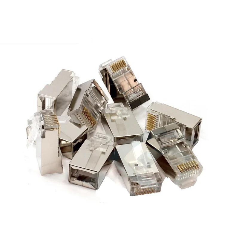 AIXTON EZ RJ45 разъем Ethernet Кабельный CAT5E CAT6 сеть 8P8C экранированные модульные клеммы
