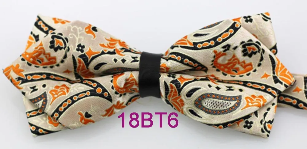 Beige Yellow 18BT6 Yibei coahella Галстуки Новое поступление Пейсли алмаз регулируемый галстук-бабочка для взрослых бабочка для смокинга Бабочка Предварительно завязывается - Цвет: Beige Yellow 18BT6