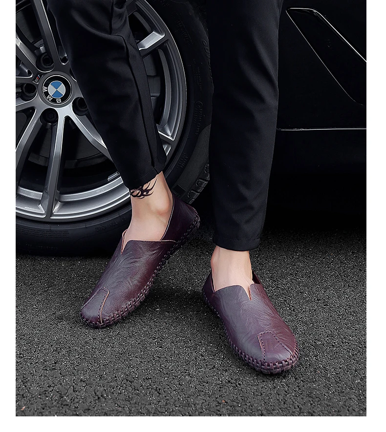 MIXIDELAI/размеры 38-50; Высококачественная Мужская обувь из натуральной кожи; Мягкие Мокасины; лоферы; модная брендовая мужская Повседневная Удобная обувь для вождения