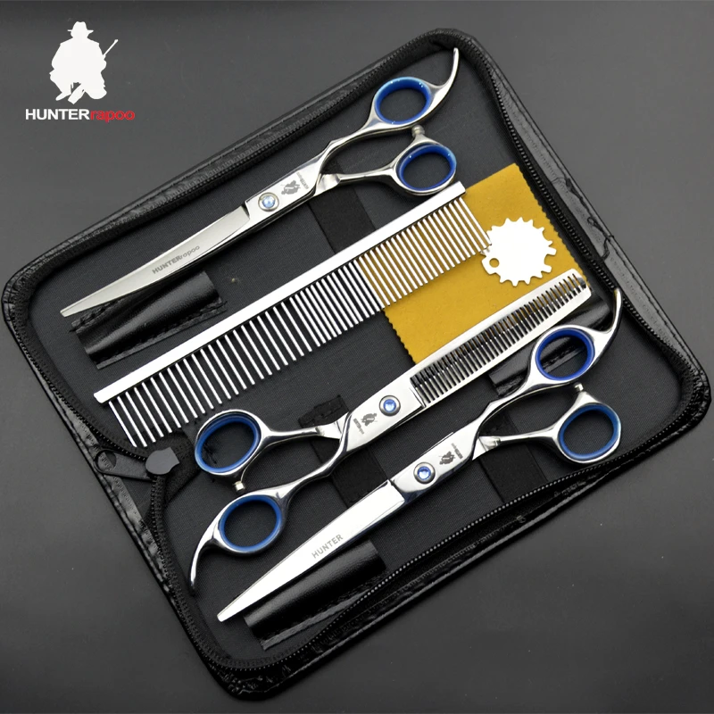 HT9138 7 дюймовые ножницы для груминга домашних животных набор стрижки собак и кошек