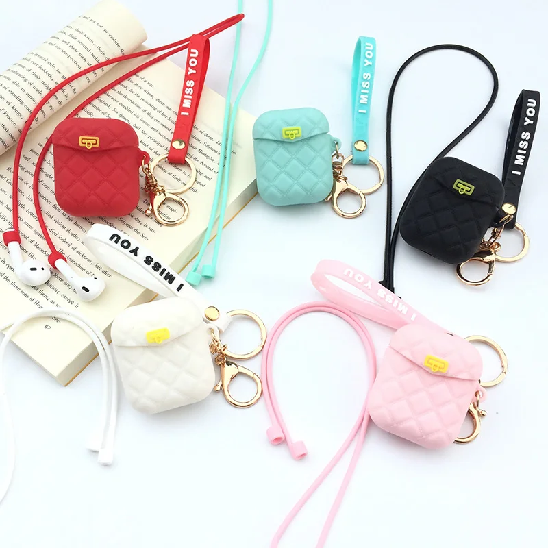 

Earphone Case sFor Apple AirPods i12 i11 i13 TWS i7S Cute Women Bag Headphone Cases Keychain Flip Cover For AirPods Charging Box