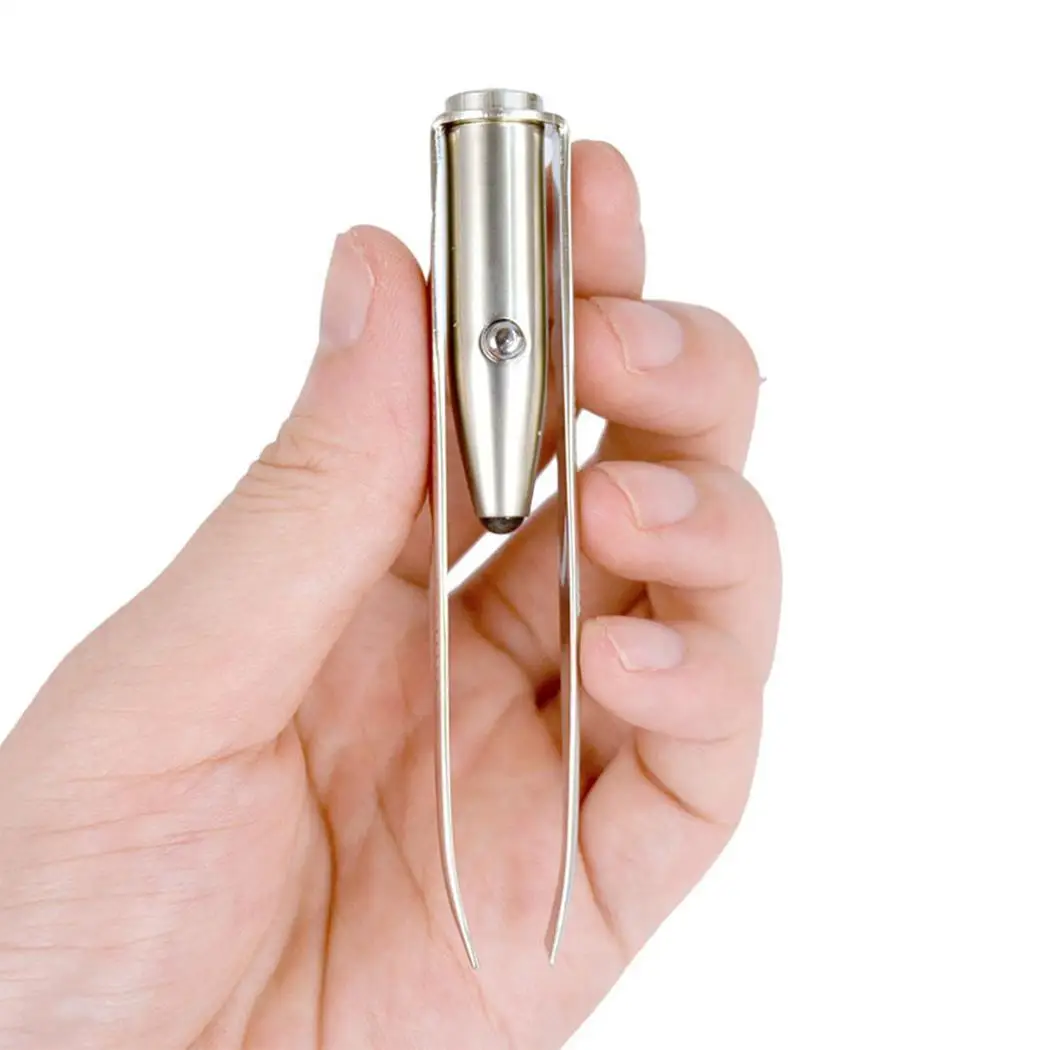 Hacer herramienta luz LED pestañas pinzas cejas cabello pinzas pinzette de acero inoxidable pinzas de depilar con luz Hacer herramienta luz LED pestañas pinzas cejas cabello pinzas pinzette de acero inoxidable pinzas de depilar con luz
