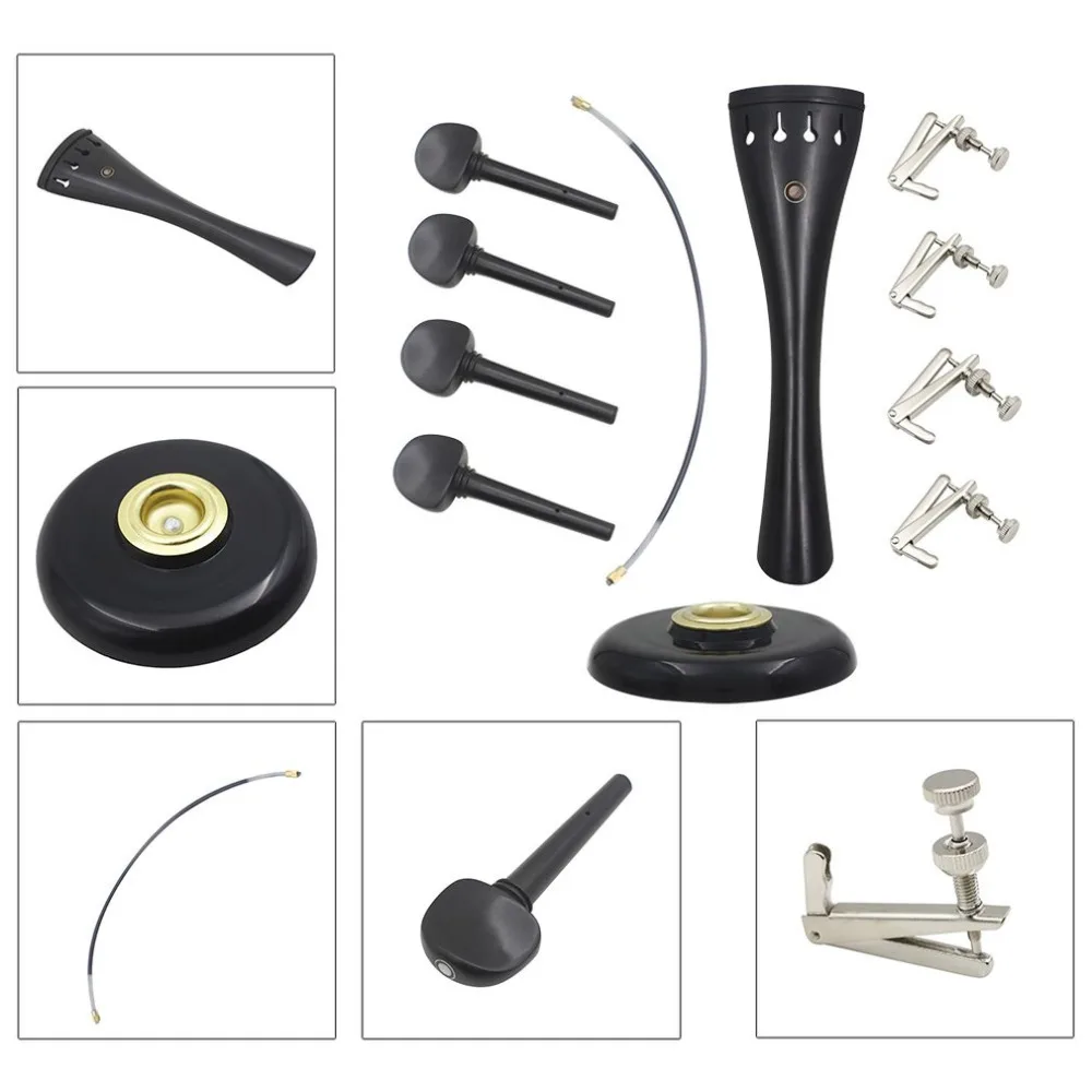 Black Universal Cello Accessories Kits Units Professional Plastic+metal Material Violoncello Parts Assembly Component Black Universal Cello Accessories Kits Units Professional Plastic+metal Material Violoncello Parts Assembly Component