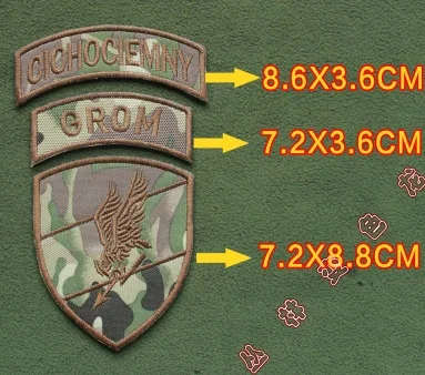 Польский Флаг патч JWK спецназ Группа гром TF-49 боевой дух армии Военный Патч значок для куртки Рюкзак