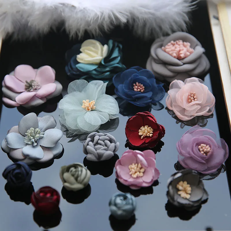 

Flower patches for clothing Headdress sew on kids women embroidered applique decoration motif patch accessories Diy Apparel