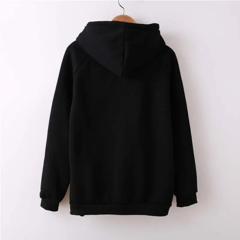 Baratos Oh sí nueva moda de pana de manga larga letra Harajuku estampado luz Rosa Pullovers tapas de cuello redondo de las mujeres Sudadera con capucha