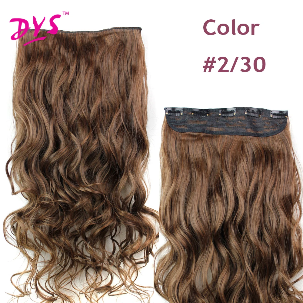 Deyngs 60CM One Piece 5 Clips in Hair Extensions For Women 34 Full Head Long Wavy16 Colors High Temperature Synthetic Fiber  (11)