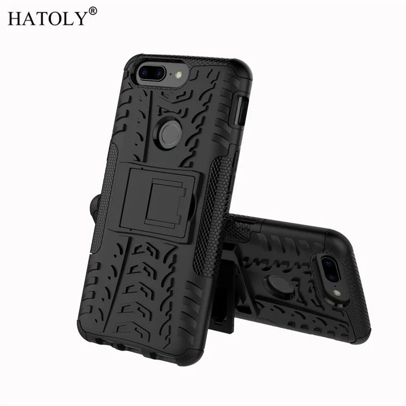 

HATOLY For Cover Oneplus 5T Case One Plus 5T Armor Shockproof Silicone Rugged Hard Plastic Case For Oneplus 5T with Holder