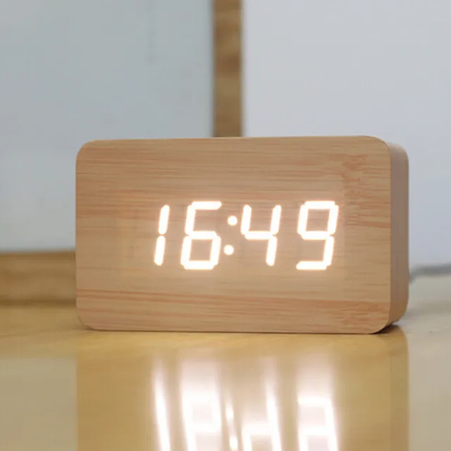 Creative Design Led Display Light Alarm Wood Clock Gadgets Cool Creative Design Led Display Light Alarm Wood Clock Gadgets Cool Despertador Digital