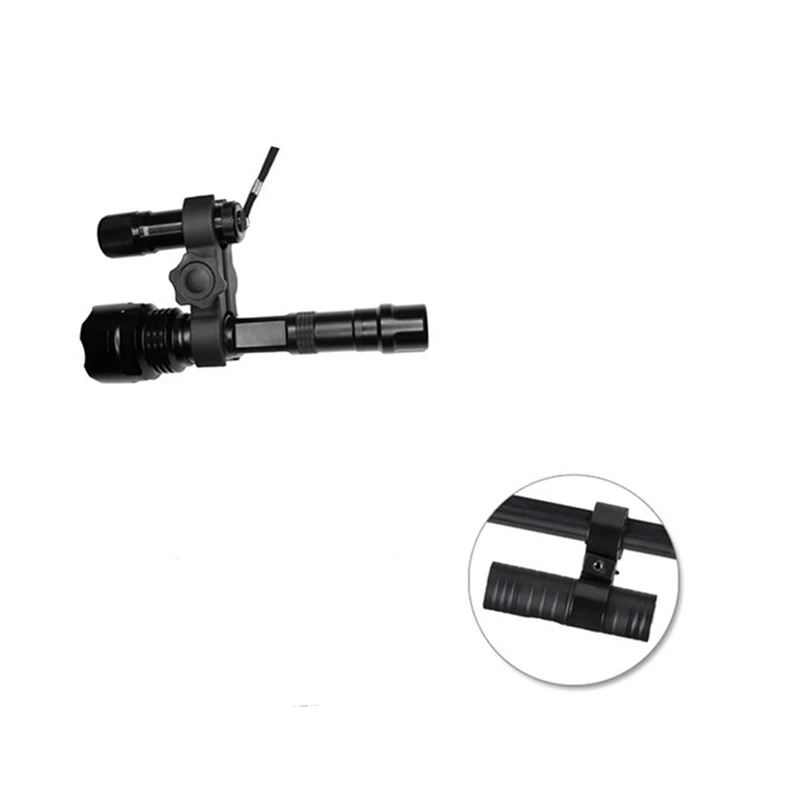 Черный фонарик клип тактические аксессуары наружные аксессуары трубный зажим ходовые огни для горного велосипеда фиксатор для фонарика зажим