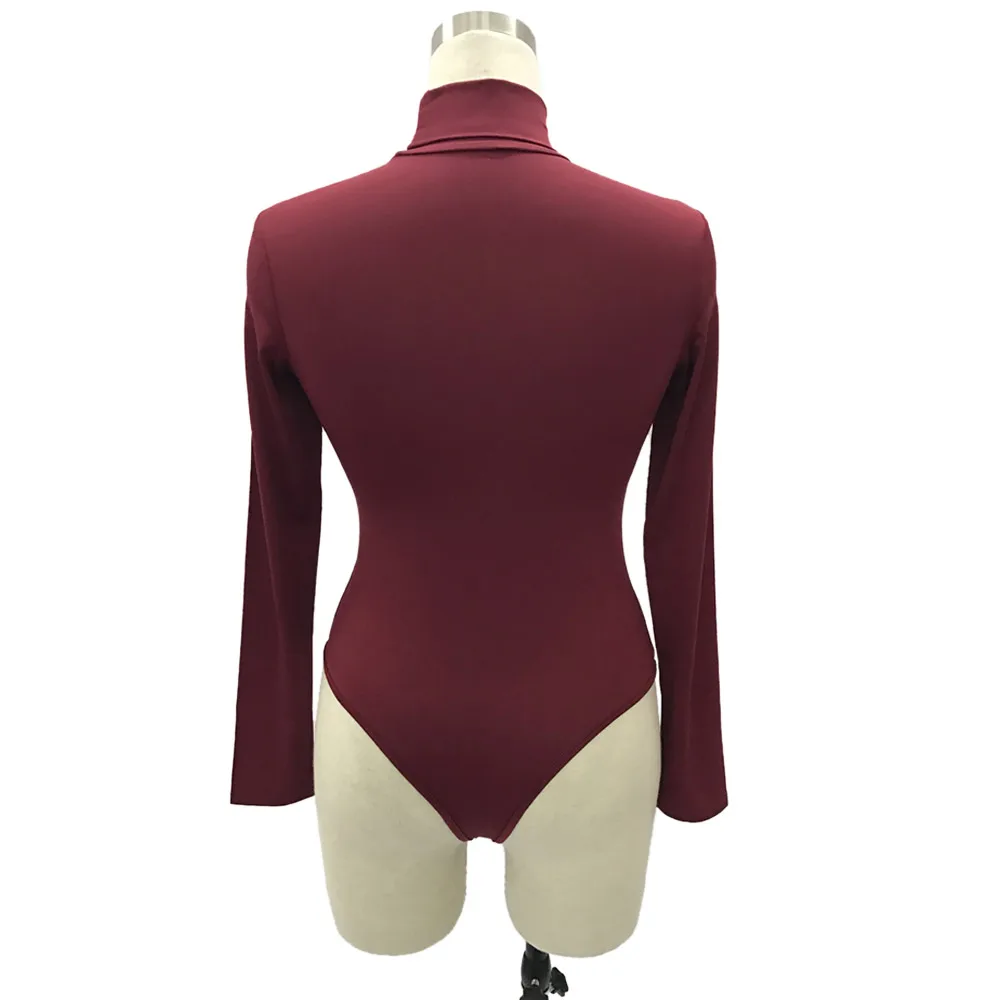 Turtle Neck Bodycon Bodysuit for Women 17 19271-4