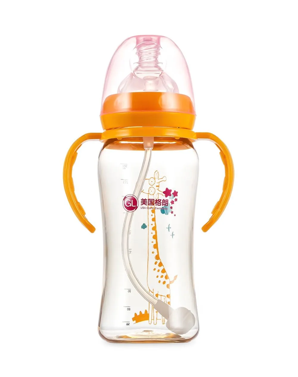 GL Детские бутылочка для кормления 300 мл младенческой бутылки молока для младенцев PP Уход За Младенцами безопасный Mamadeiras фруктовый сок Drinkware