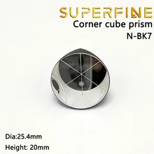 Сверхтонкая BK7 с серебряным покрытием 1 дюйм угловая кубическая призма, покрытая 25,4 мм трехгранный светорефлектор, 5 дуги secs возвратный луч