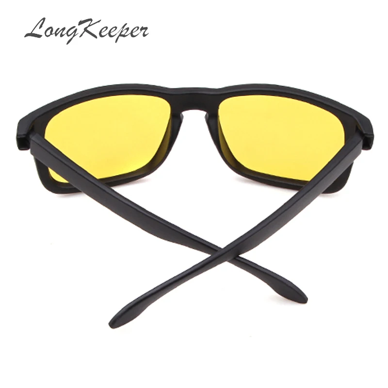 LongKeeper Night vision goggles drivers night-vision sunglasses anti-glare with luminous driving glasses UV400 sunglasses