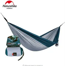 Naturehike Outdoor Camping Hammock Parachute Fabric Ultralight Portable Hiking Hanging Tent Bed Sleeping Picnic Hammocks Swing outdoor bed plaid picnic kemping tent folding bed