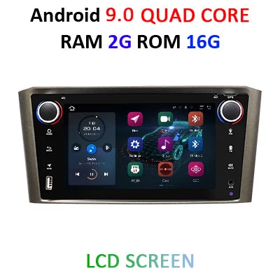 DSP 7" IPS screen 4G 64G Android 9.0 Car GPS For Toyota Avensis T25 2002-2008 navigation stereo audio radio no dvd player - Color: 9.0 2G 16G LCD