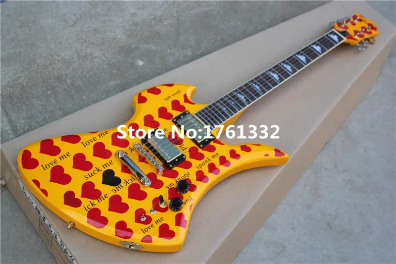 

Wholesale Factory custom FERNANDES BUNNY MG-145 electric guitar with golden hardware,neck binding,fixed bridge,can be customized