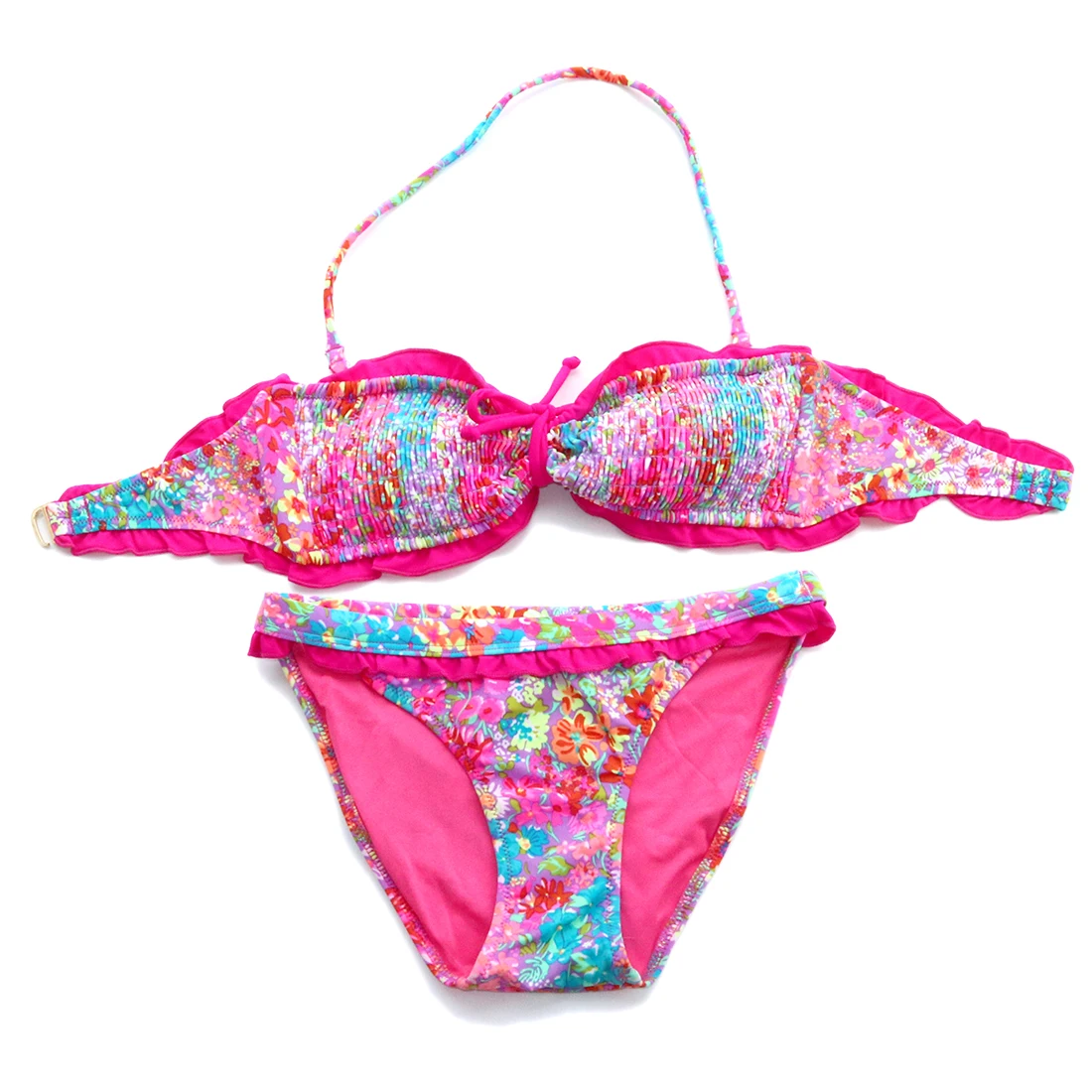 Women Swimsuit Designs Secret Biquini Printing Pink Flower Bikini Set ...