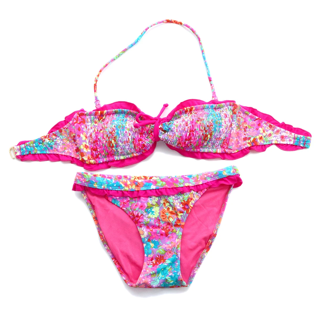 pink flower bathing suit