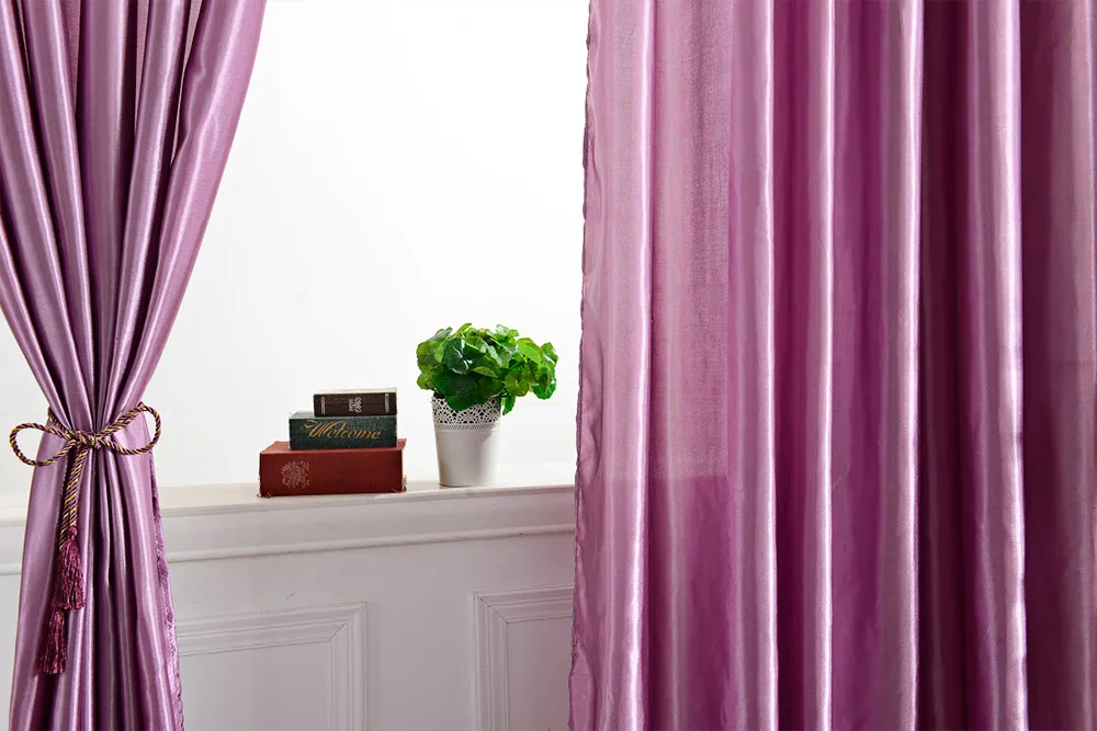 100 x 250CM Pure Color Grommet Ring Top Blackout Window Curtain for Bedroom Living Room