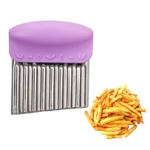 Нож для картошки фри из нержавеющей стали, картофельные чипсы, кухонный инструмент